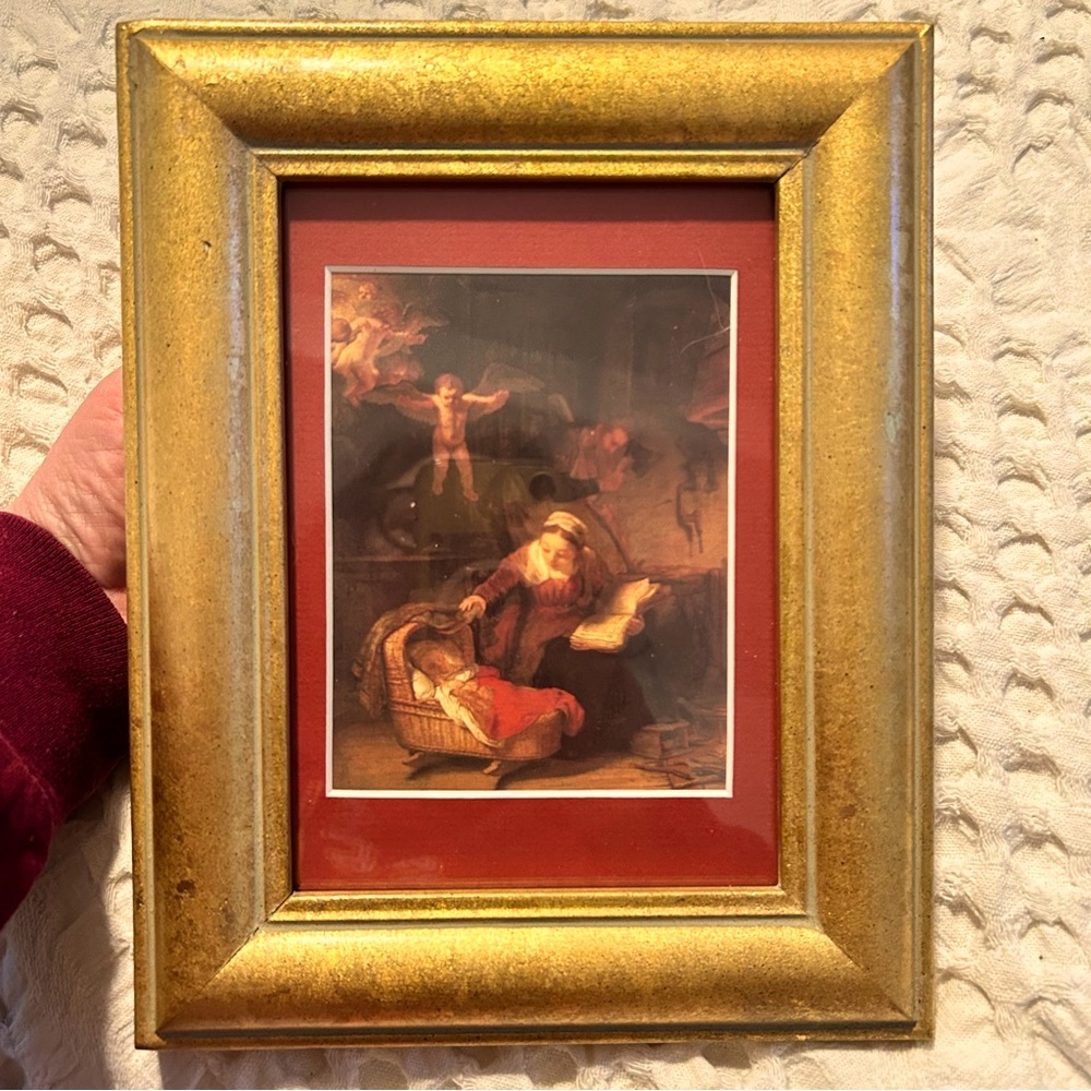 The Holy Family Rembrandt Van Rijn Dutch 1606-1669 Oil on Canvas 1645 gold frame